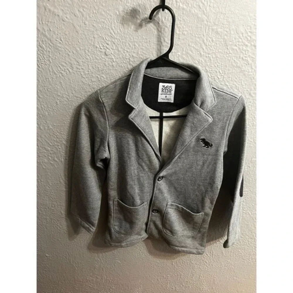 Boys gray jacket button up size 8‎